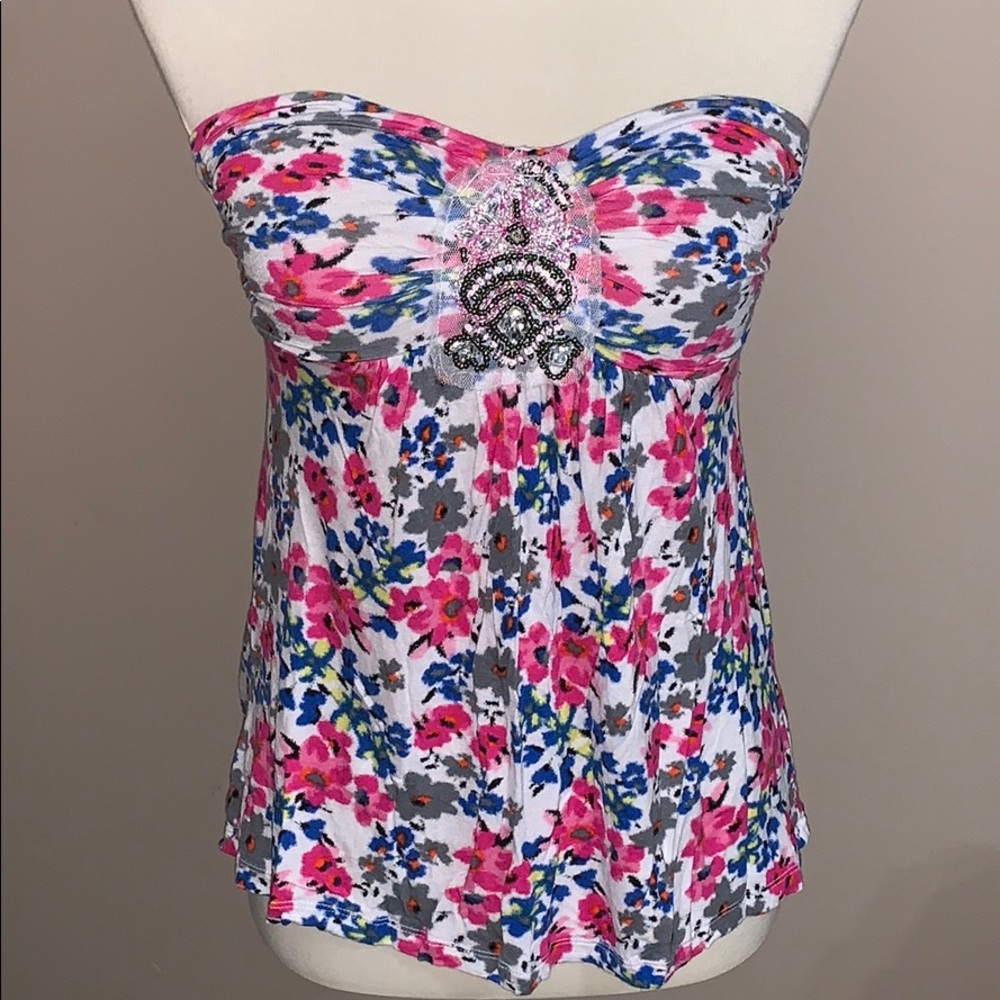 Candie’s halter top size XS * Watercolor beads